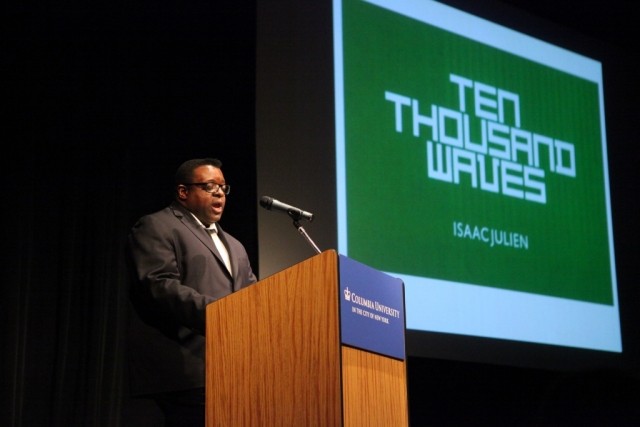 Isaac Julien, filmmaker and installation artist discusses his recent work titled Ten Thousand Waves with the Columbia University community.