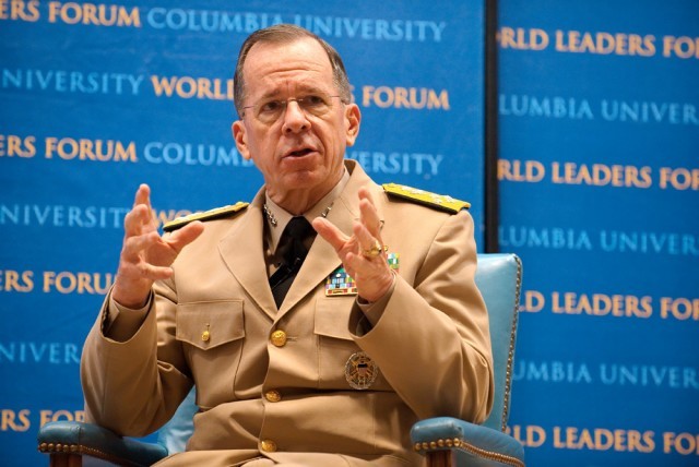 Admiral Mike Mullen during the discussion titled, “Conversations with America.”