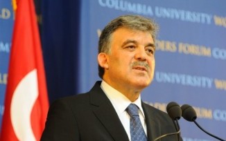Abdullah Gül, President of Turkey delivers his address titled “What Next? Turkey’s Global Vision for a Prosperous Future,” in the Rotunda of Low Memorial Library.