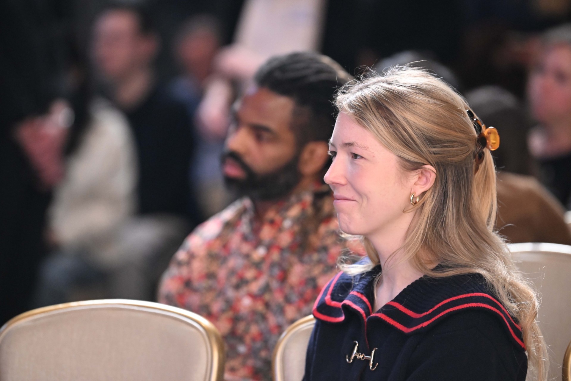 An audience of Columbia University students, scholars, and faculty listen to a discussion of critical issues confronting the world, including the war in Ukraine and crises in the Middle East during the World Leaders Forum