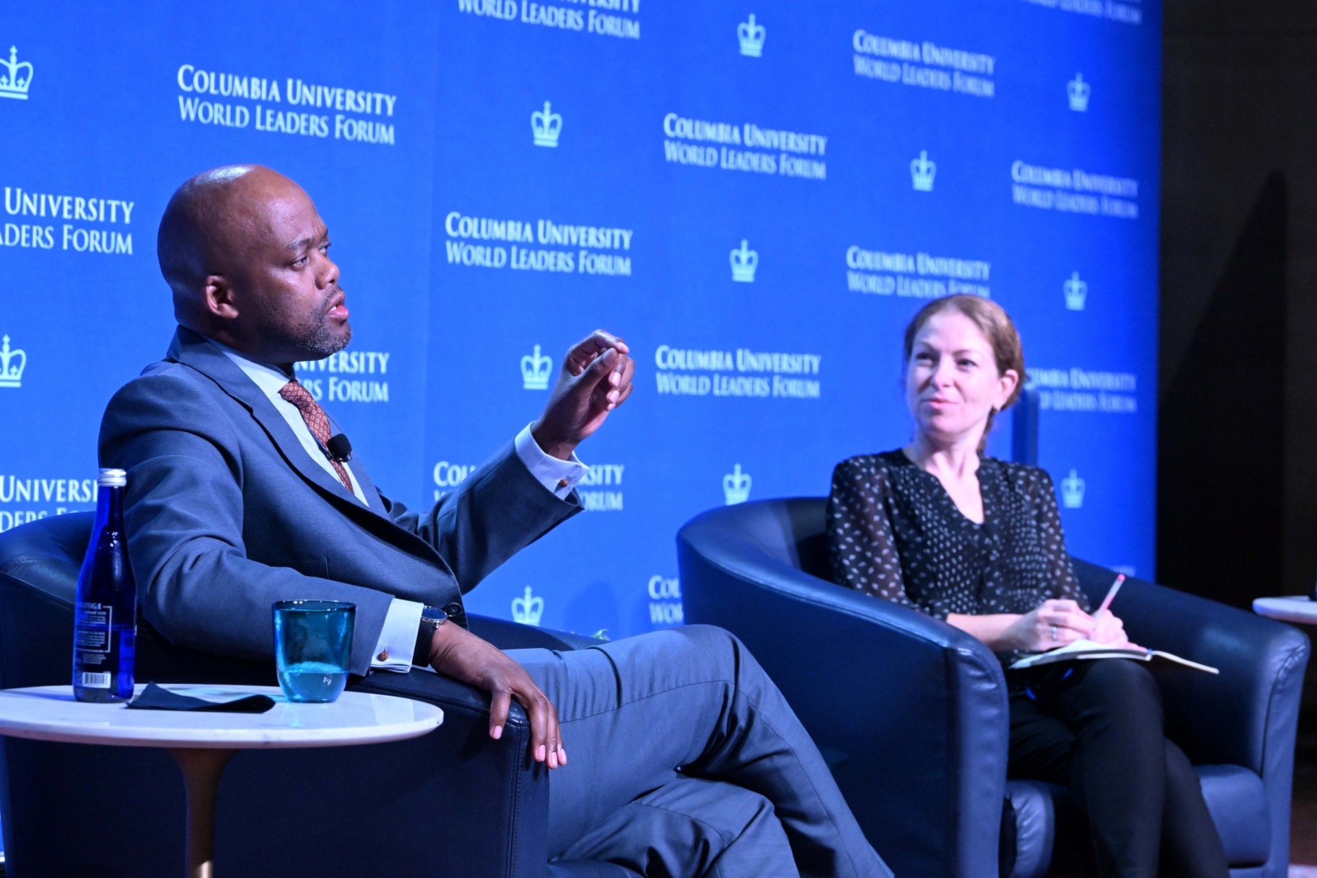 Secretary-General of the AfCFTA and Moderator Lisa Sachs engaging in discussion.