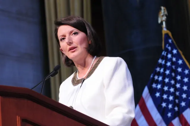 Atifete Jahjaga, President of the Republic of Kosovo, gives her address titled "Kosovo's Road Ahead"