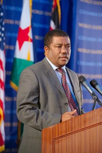 Belay Begashaw, Director, MDG Centre, The Earth Institute, gives remarks.