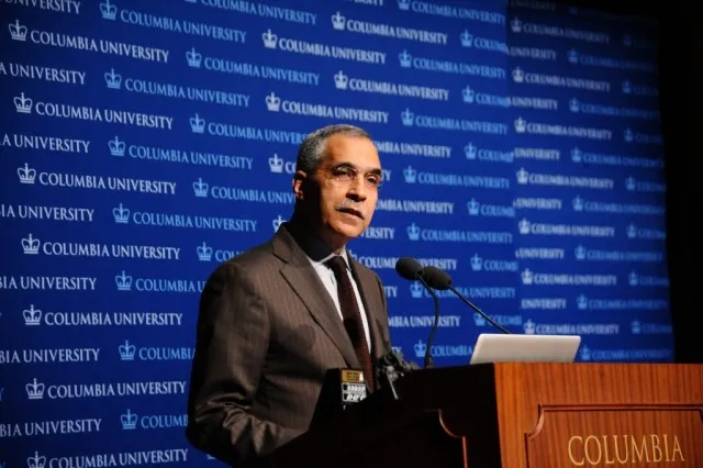 Claude M. Steele, Columbia University Provost, introducing Prime Minister Zapatero.