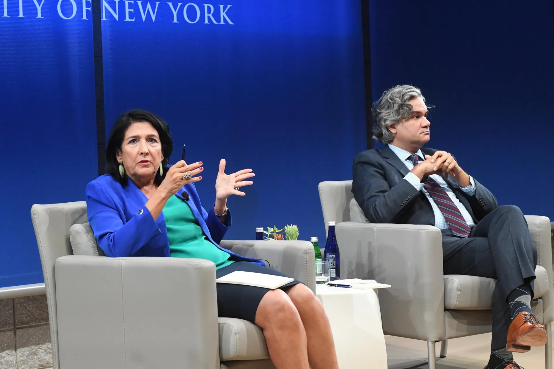 Alexander A. Cooley, Director, Harriman Institute; Claire Tow Professor of Political Science, Barnard College moderates the question and answer session with the audience.