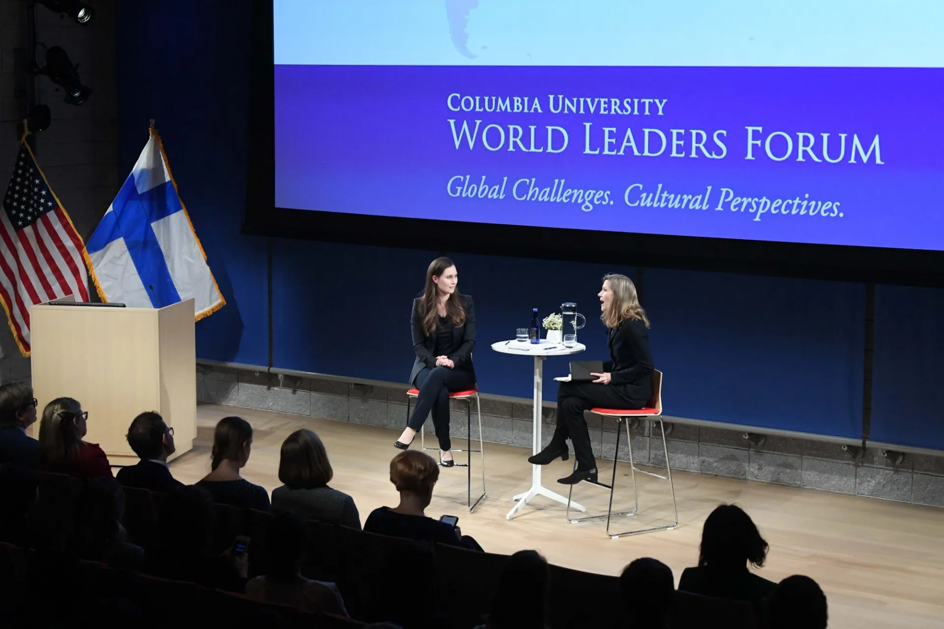 Karenna Gore, Director, Center for Earth Ethics, moderates the question and answer session with the audience.