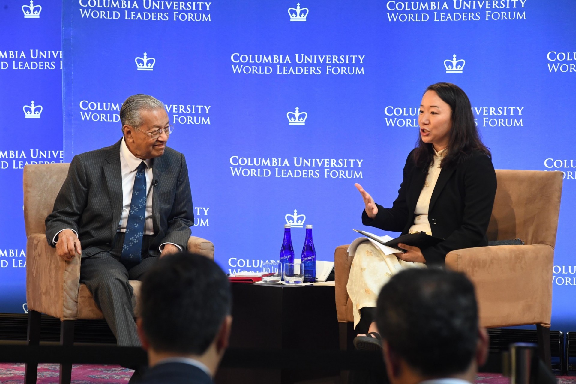 Lien-Hang T. Nguyen, Dorothy Borg Associate Professor in the History of the United States and East Asia, moderates the question and answer session with the audience.