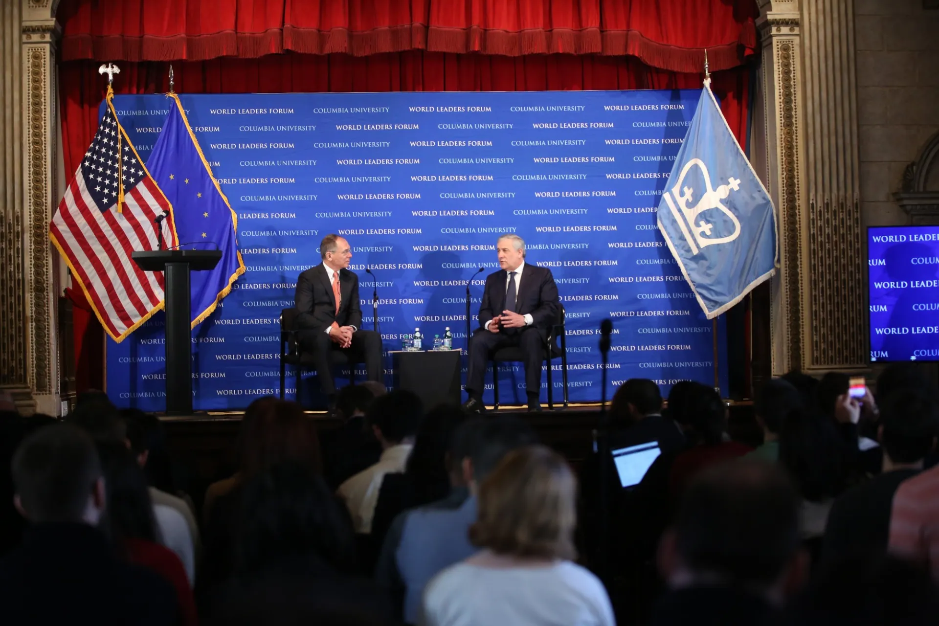 Jan Svejnar, James T. Shotwell Professor of Global Political Economy; Director, Center on Global Economic Governance moderates the question and answer with the audience.