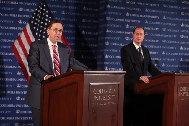 R. Glenn Hubbard, Senior Economic Advisor to Governor Romney and Jeffrey Liebman, Senior Economic Advisor to President Obama, debate the current economic climate and address issues with panelists.
