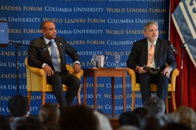 Glenn L. Denning, Director, Center on Globalization and Sustainable Development at The Earth Institute, moderates the question and answer session with the audience.