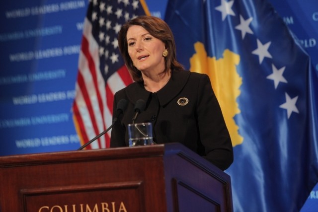 President Atifete Jahjaga of the Republic of Kosovo