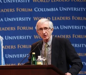 Professor Jenik Radon moderates the question and answer session with the audience.