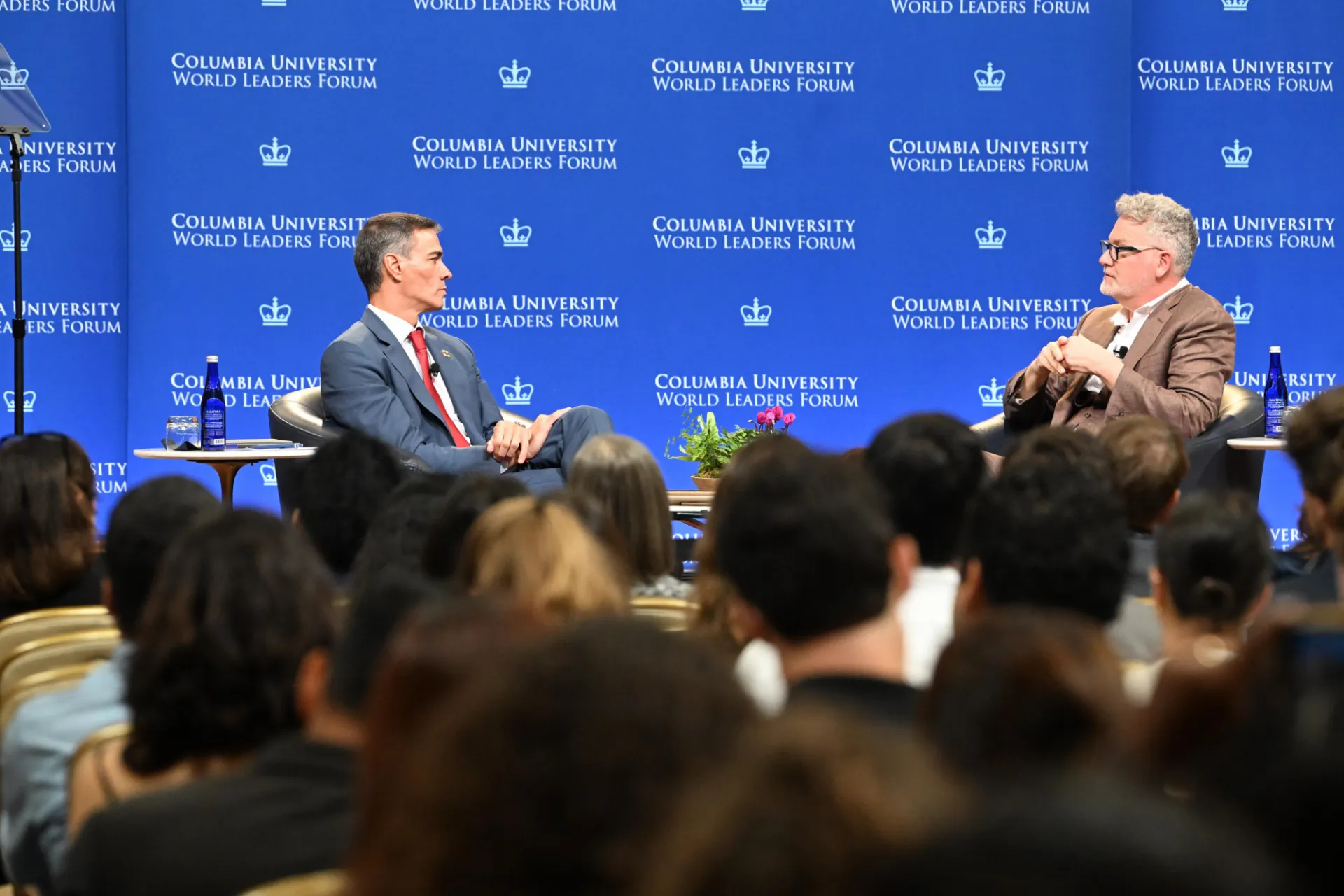 President Sánchez in discussion with moderator Professor Adam Tooze.