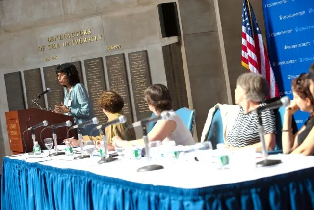 Inderpal Grewal makes remarks.